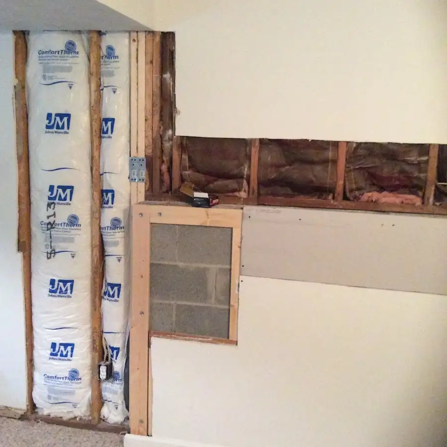 Wall insulation replacement during Contents Cleaning & Restoration in Winchendon